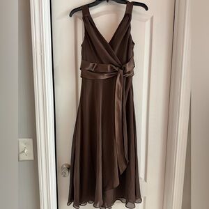 Evan Picone Chocolate High Low Dress